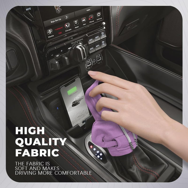 RGOAANC Gear Shift Hoodie, Gear Shift Cover, Fashionable Hoodie Automotive Gear Shift Knob Protector, Car Accessories Mini Sweater Gear Shift Knob Cover for Car Gear Shift Levers (Purple) - Image 4